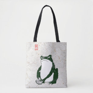 Grumpy Japanese Frog Toad 19. Jahrhundert Tasche