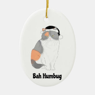 Grumpy Katie bah humbug Weihnachtsbaumdekoration Keramik Ornament
