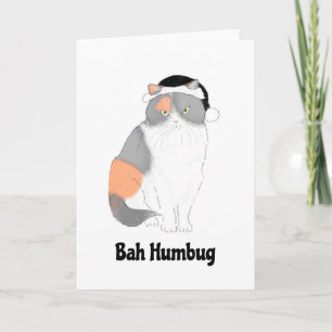 Grumpy Katie bah humbug Weihnachtskarte Karte