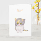 Grumpy Katie Kitten wird gut Karte (Gelbe Blume)