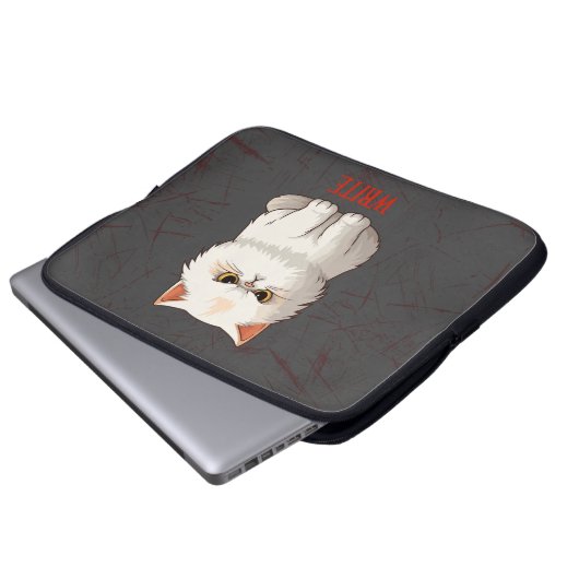 Grumpy Katzenförderung Laptopschutzhülle (Vorne Knopf)