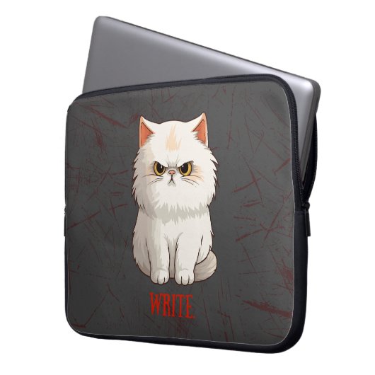 Grumpy Katzenförderung Laptopschutzhülle (Vorderseite Links)