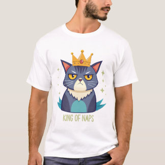 Grumpy King of Nickerchens Cat T-Shirt