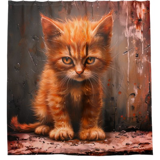 Grumpy Kitten Duschvorhang (Vorderseite)