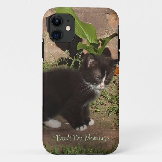 Grumpy Kitten - I Don't Do Mornings iPhone 5 Case (Rückseite)