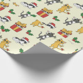 Grumpy Kitty and Friends Weihnachtsmuster Geschenkpapier (Ecke)