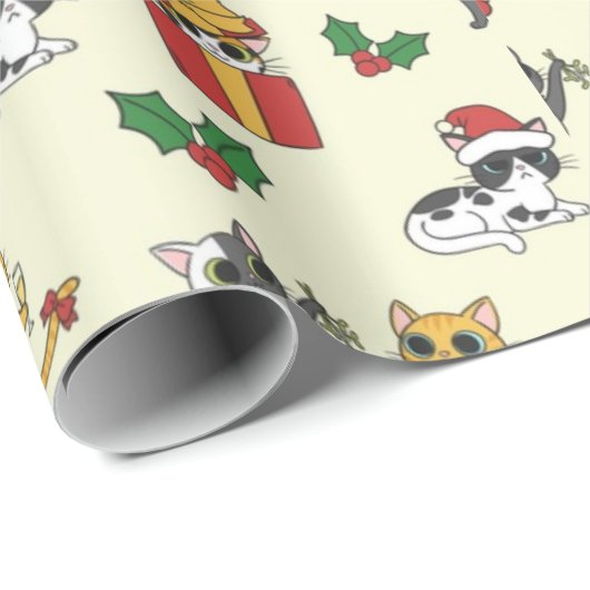 Grumpy Kitty and Friends Weihnachtsmuster Geschenkpapier (Rolleneckpunkt)