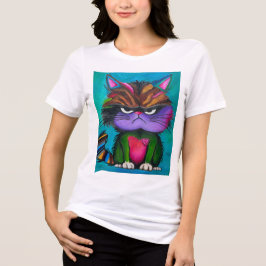 Grumpy Kitty Damen T-Shirt Tri-Blend Shirt