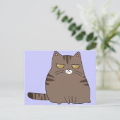 Grumpy Kitty Postkarte (Stehend Vorderseite)