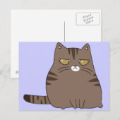 Grumpy Kitty Postkarte (Vorne/Hinten)