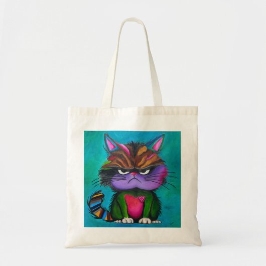 Grumpy Kitty Sweatshirt Tragetasche (Vorne)