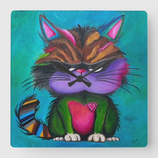 Grumpy Kitty Uhr (Vorderseite)