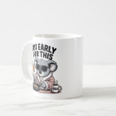 Grumpy Koala in Sonnenbrille Pancakes Funny Kaffeetasse (Vorderseite Links)