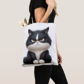 Grumpy-komische Katze Tasche (Von Nahem)