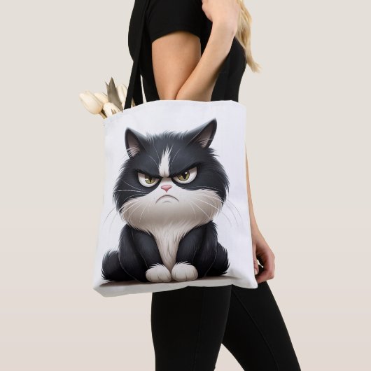 Grumpy-komische Katze Tasche (Von Nahem)