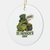 Grumpy Leprechaun Frosch St.Patrick's Day Keramik Ornament (Links)