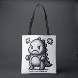 Grumpy Little Dino Tasche<br><div class="desc">Don't let the size fool you—this little dino has a big personality! Featuring a "grumpy but cute" cartoon dinosaur with steam coming out of its ears, this design is perfect for toddlers, teens, or anyone having one of "those" days. A fun, expressive piece for dinosaur lovers and fans of Japanese-style...</div>