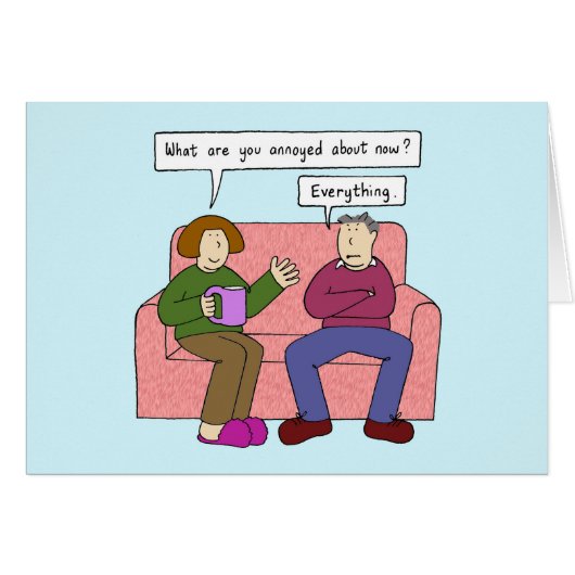 Grumpy Men Cartoon Spaß (Vorderseite (Horizontal))