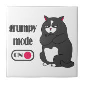 Grumpy Mode on Funny Cat Fliese (Vorderseite)