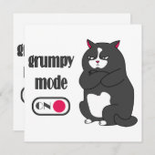 Grumpy-Modus auf lustig fetter Cat Card Save The Date (Vorne/Hinten)