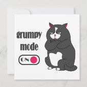 Grumpy-Modus auf lustig fetter Cat Card Save The Date (Rückseite)