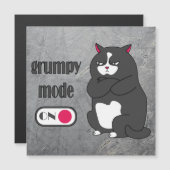 Grumpy-Modus auf lustige, fette Katze Magnetkarte (Vorne/Hinten)