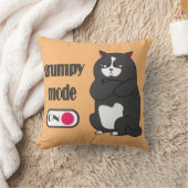 Grumpy-Modus auf lustigen Fett Katzenwerfen Kissen (Decke)