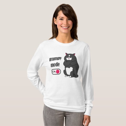 Grumpy-Modus auf lustigen, fetten T - Shirt (Vorne ganz)