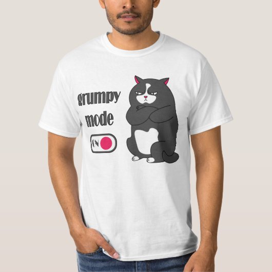 Grumpy-Modus auf lustigen, fetten T - Shirt (Vorderseite)