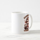 Grumpy Monkey "Kaffee hilft mir Idioten zu tolerie Kaffeetasse (VorderseiteRechts)
