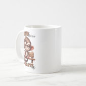Grumpy Monkey "Kaffee hilft mir Idioten zu tolerie Kaffeetasse (Vorderseite Links)