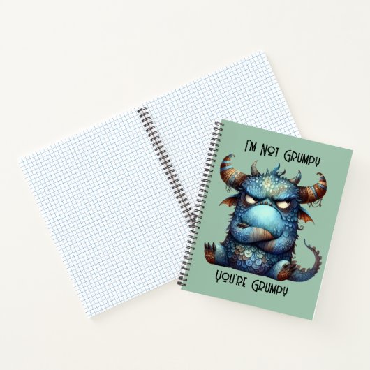 Grumpy Monster Spiral Foto Notebook Notizblock (Innenseite)