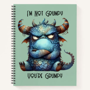 Grumpy Monster Spiral Foto Notebook Notizblock