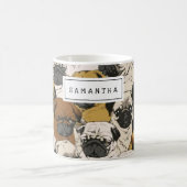 Grumpy Mops Hunde Personalisiert Kaffeetasse (Mittel)