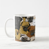 Grumpy Mops Hunde Personalisiert Kaffeetasse (Links)