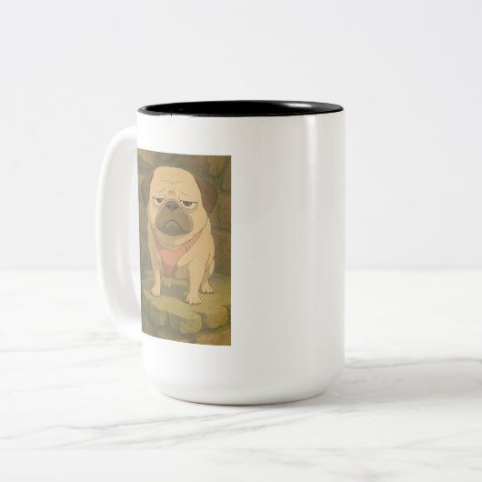 Grumpy Mops Tasse (Vorderseite Links)