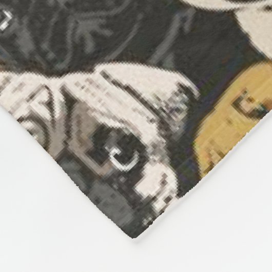Grumpy Möpsen / Funny Niedlich Mops Hunde Welpen M Fleecedecke (Ecke)