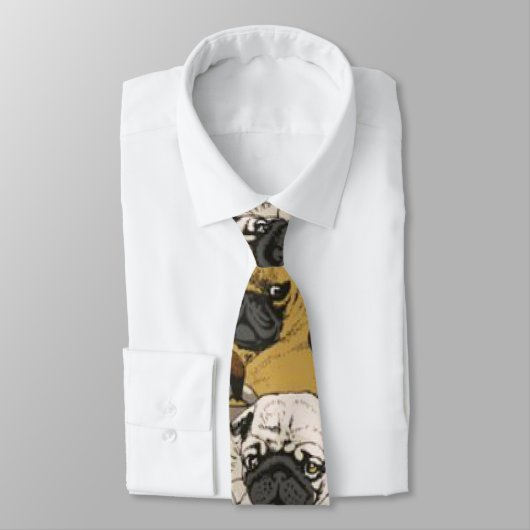 Grumpy Möpsen / Funny Niedlich Mops Hunde Welpen M Krawatte (Gebunden)