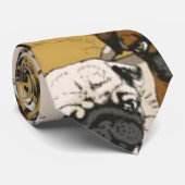 Grumpy Möpsen / Funny Niedlich Mops Hunde Welpen M Krawatte (Gerollt)