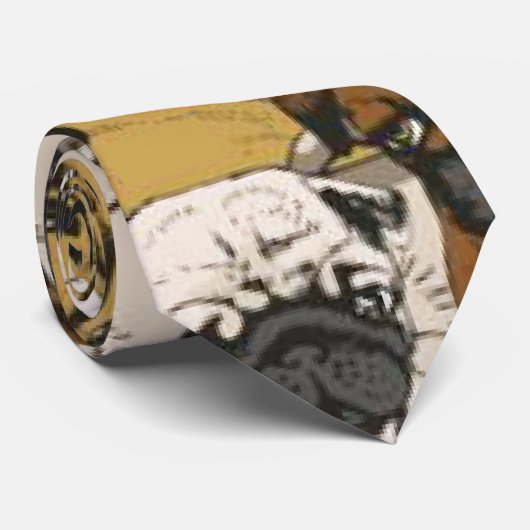 Grumpy Möpsen / Funny Niedlich Mops Hunde Welpen M Krawatte (Gerollt)