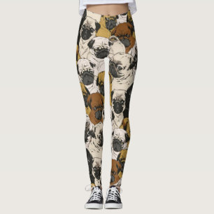 Grumpy Möpsen / Funny Niedlich Mops Hunde Welpen M Leggings