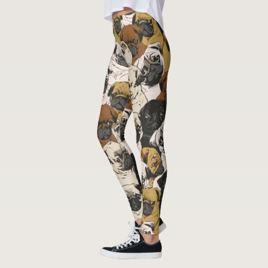 Grumpy Möpsen / Funny Niedlich Mops Hunde Welpen M Leggings (Links)