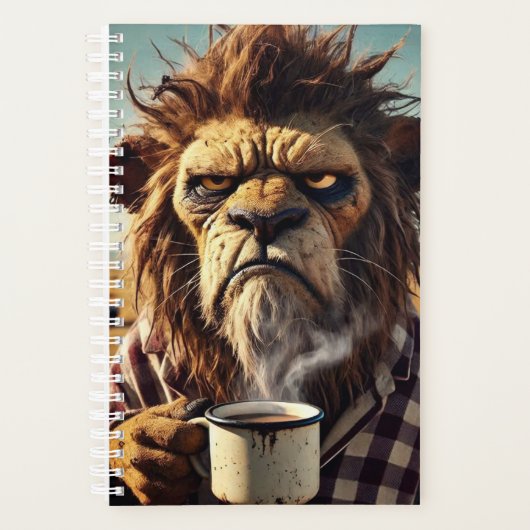 Grumpy Morning Lion Planer (Vorderseite)