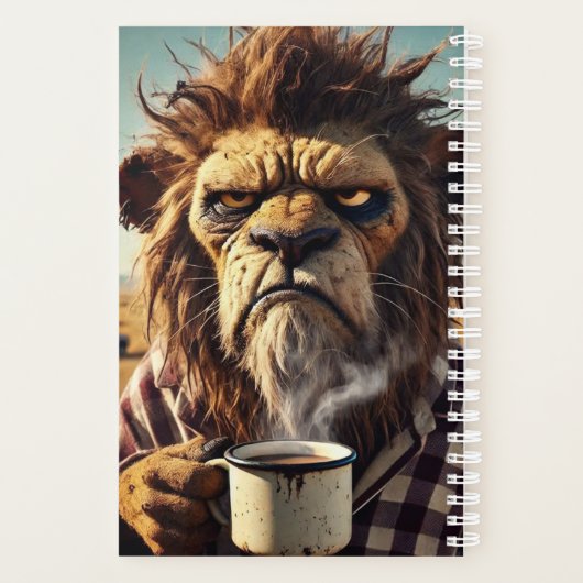 Grumpy Morning Lion Planer (Rückseite)