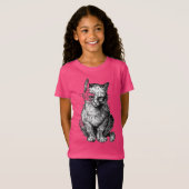 Grumpy Niedlich Katzenmädchen Shirt (Vorne ganz)