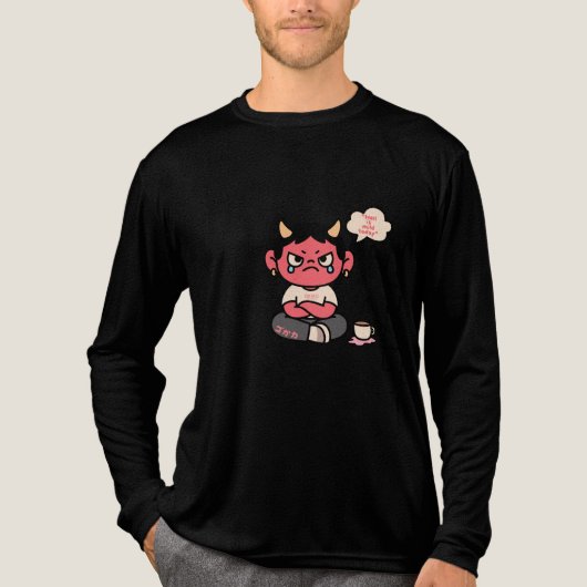 Grumpy Niedlich Oni - "Hell is Mild Today" Tri-Blend Shirt (Vorderseite)