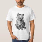 Grumpy Niedliche Katzenmänner T - Shirt (Vorderseite)
