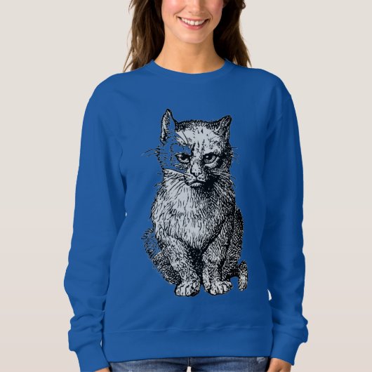 Grumpy Niedliche Katzenweibchen Shirt (Vorderseite)