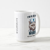 Grumpy Nurse Cat Tasse - Funny #NurseLife-Geschenk (VorderseiteRechts)