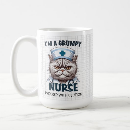 Grumpy Nurse Cat Tasse - Funny #NurseLife-Geschenk (Links)